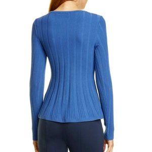 NWT HUGO BOSS Sierita Peplum Ribbed Sweater
